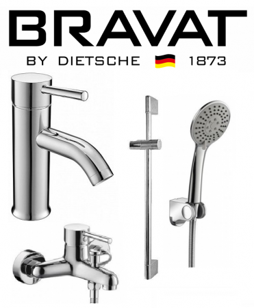 BRAVAT 203125203126 SLIM Classic набор смесителей 3 в 1_1