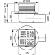 ALCAPLAST APV26 105*105/50 душевой трап заниженный, хром_2